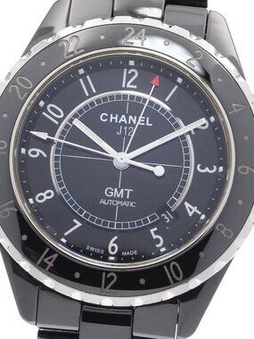 CHANEL J12 H2012 GMT black ceramic black Dial Automatic Men's Watch_956354